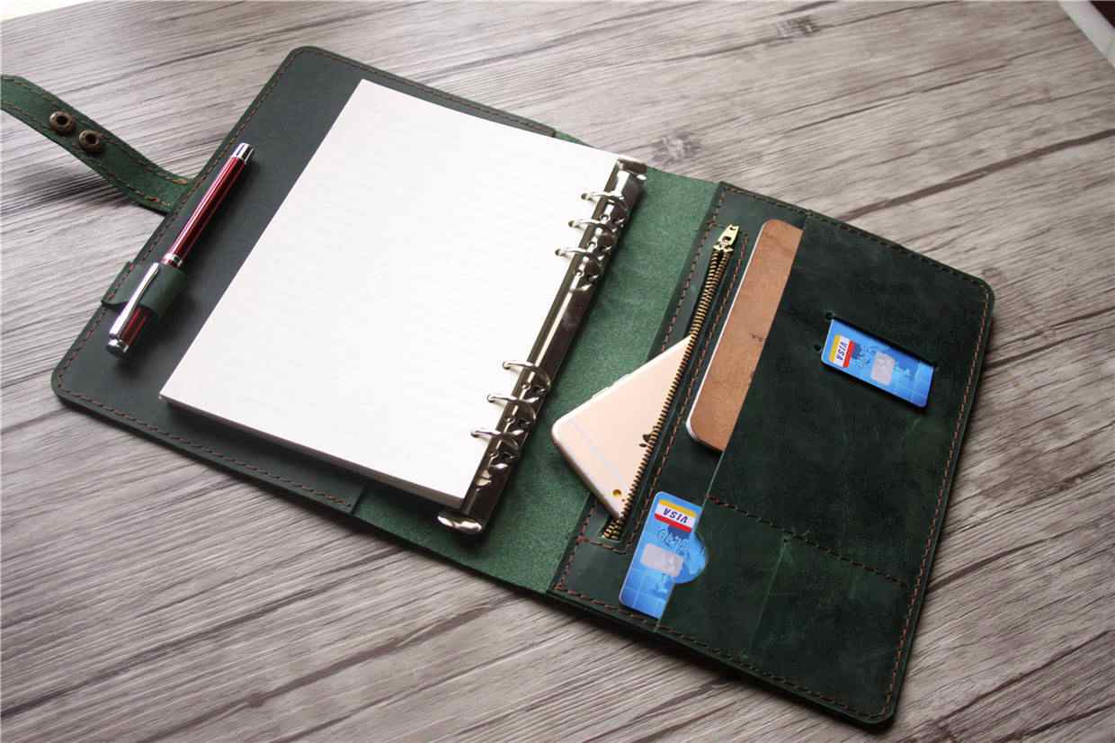 Handmade Custom Leather Monthly Planner Notebook - Personalized Organizer for Work, School & Daily Planning - Perfect Gift for Professionals & Students