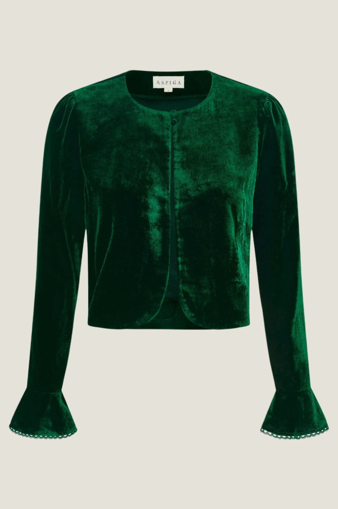 Emerald Green Velvet Shrug for Women - Elegant Long Sleeve Bolero Jacket for Evening Wear, Wedding, Party & Special Occasions