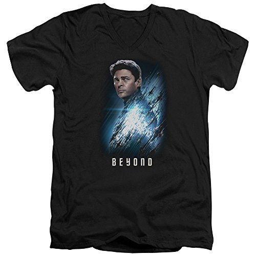 Star Trek Beyond Bones Poster Unisex V-Neck T-Shirt for Men & Women - Sci-Fi Movie Merchandise for Cosplay, Gifts & Fan Collections