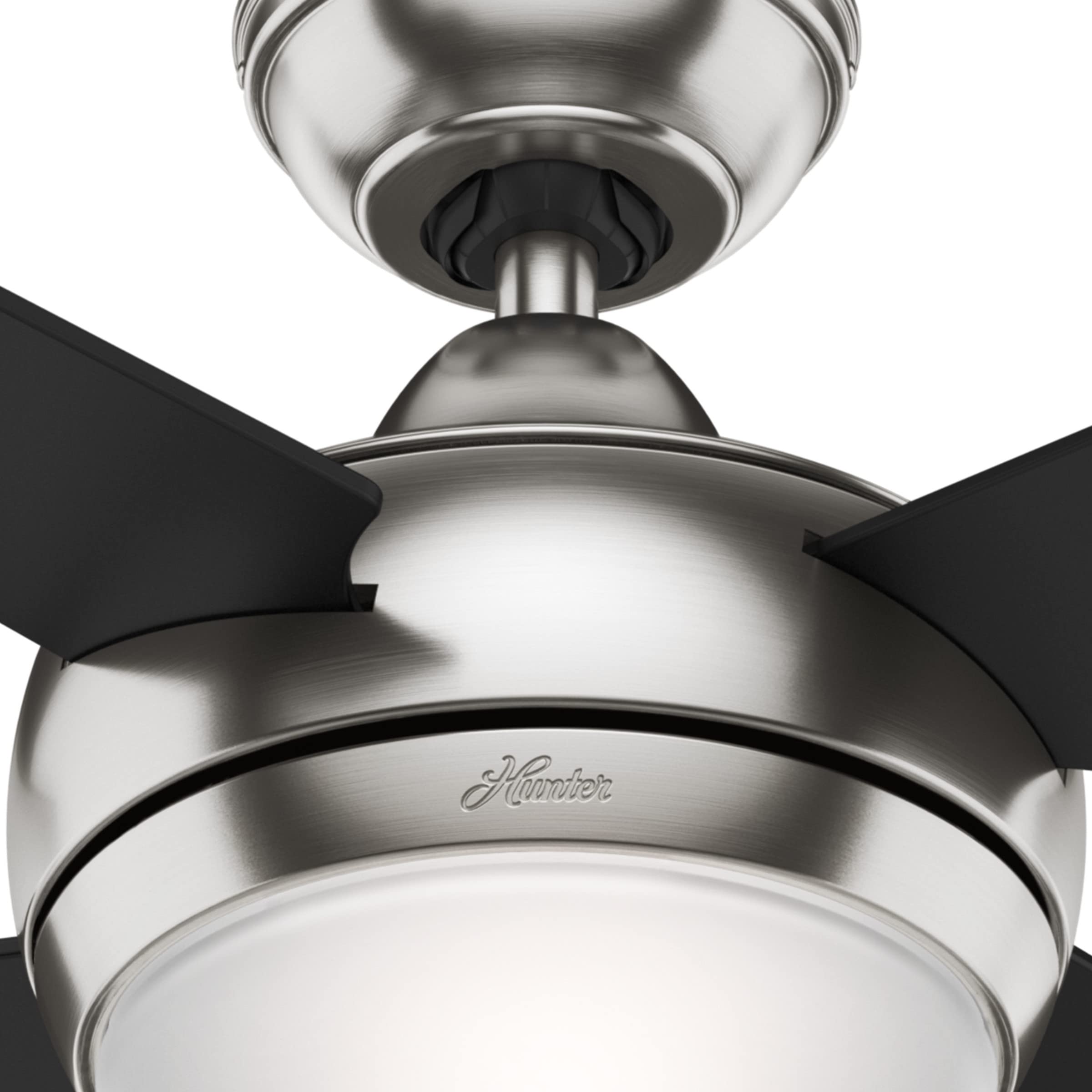 Hunter Sonic Indoor Ceiling Fan with LED Light and Remote Control - Quiet DC Motor, 3 Speeds, Reversible - Perfect for Bedroom, Living Room, and Home Office