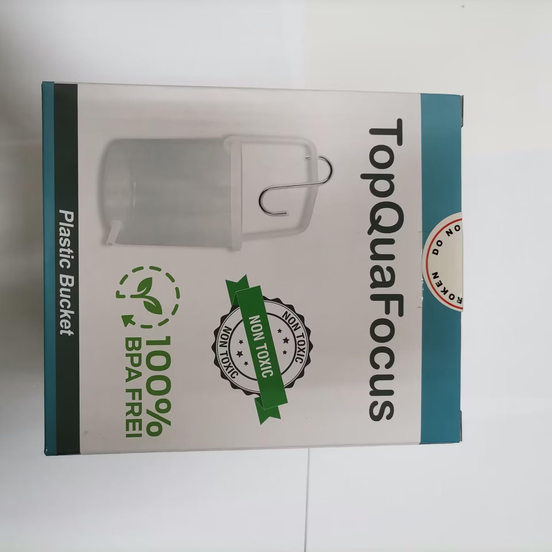 TopQuaFocus 2L BPA-Free Plastic Enema Bucket Kit - Clear Reusable Colon Cleanse System with 6 Leak-Proof Tips for Men & Women - Perfect for Home Coffee Enema Therapy & Colon Detox