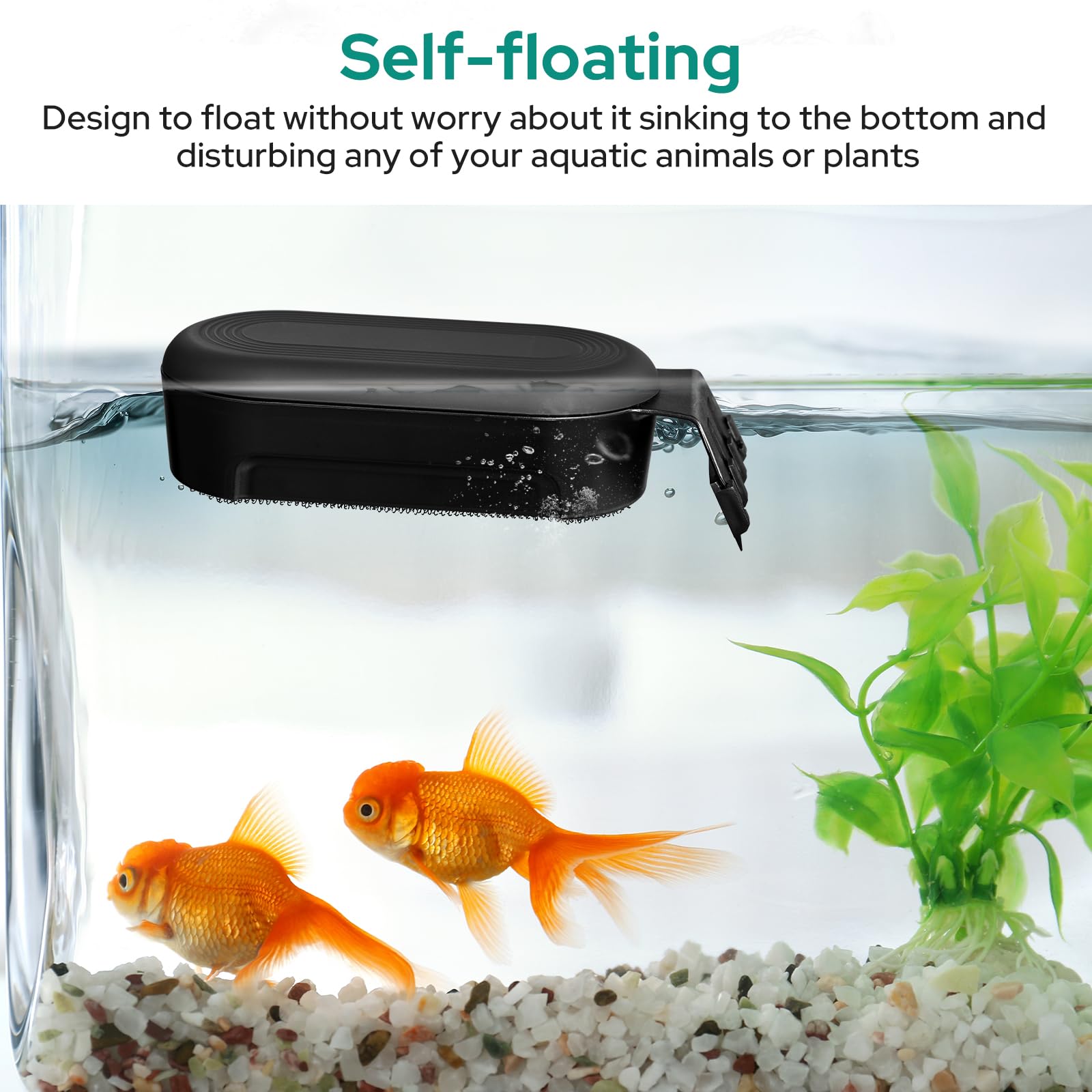 KEDSUM Aquarium Glass Cleaner - Fish Tank Algae Scraper Brush with Floating Magnet & Ergonomic Handle - Perfect for Freshwater & Saltwater Tanks, Home & Office Aquarium Maintenance