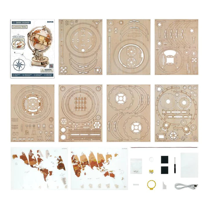 DIY Glow in the Dark Globe Kit - Educational Science Project for Kids & Adults - Perfect for Bedroom Decor, Astronomy Learning & Night Light