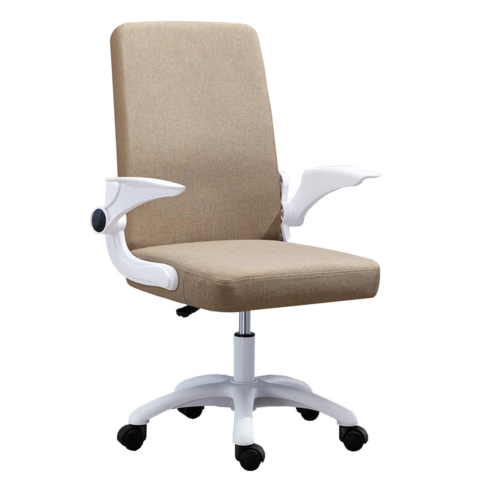 Ergonomic High-Back Office Chair with Lumbar Support - 360° Swivel Computer Desk Chair with Adjustable Height (45-52cm) & Flip-Up Armrests - Perfect for Home Office, Gaming, and Workspaces