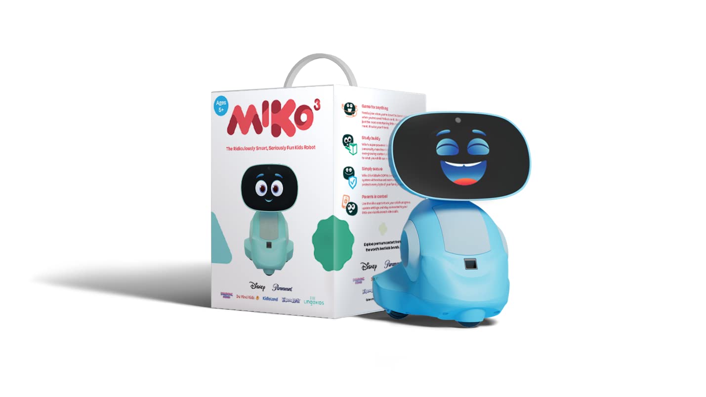 Miko 3: AI-Powered Smart Robot for Kids | Interactive STEM Learning Toy with Educational Apps & Games | Perfect Birthday Gift for Boys & Girls Ages 5-12 | Blue | Enhance Home Learning & Playtime Activities