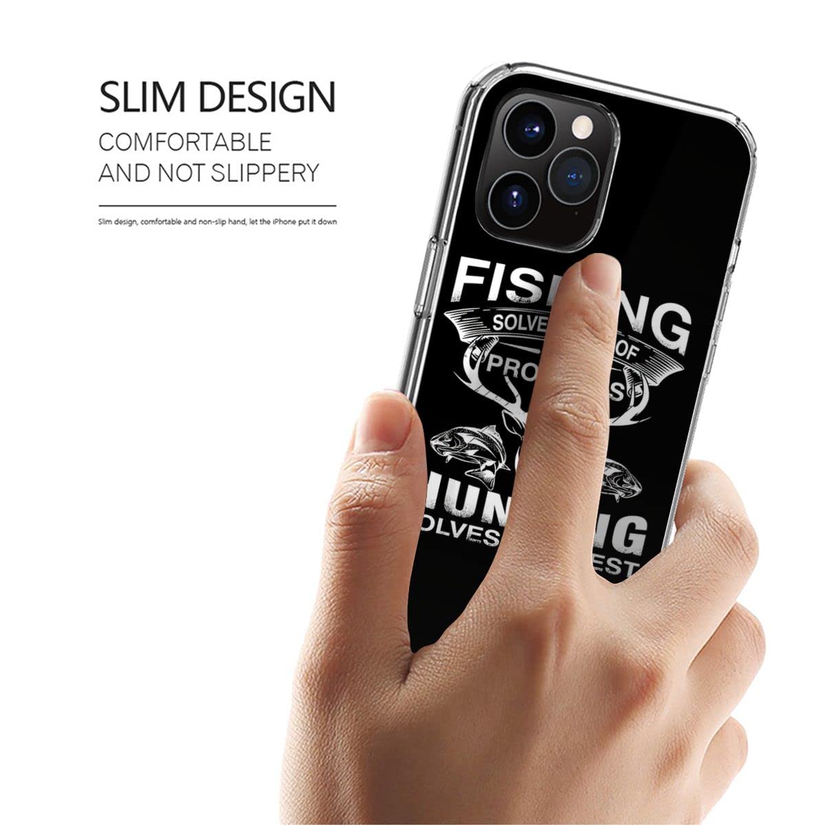 Shockproof Fishing & Hunting Phone Case - Compatible with iPhone 15 14 13 Pro Max 12 11 X Xs Xr 8 7 6 6s Mini Plus - Clear Protective Cover for Outdoor Enthusiasts - Perfect for Fishing, Hunting, and Outdoor Adventures