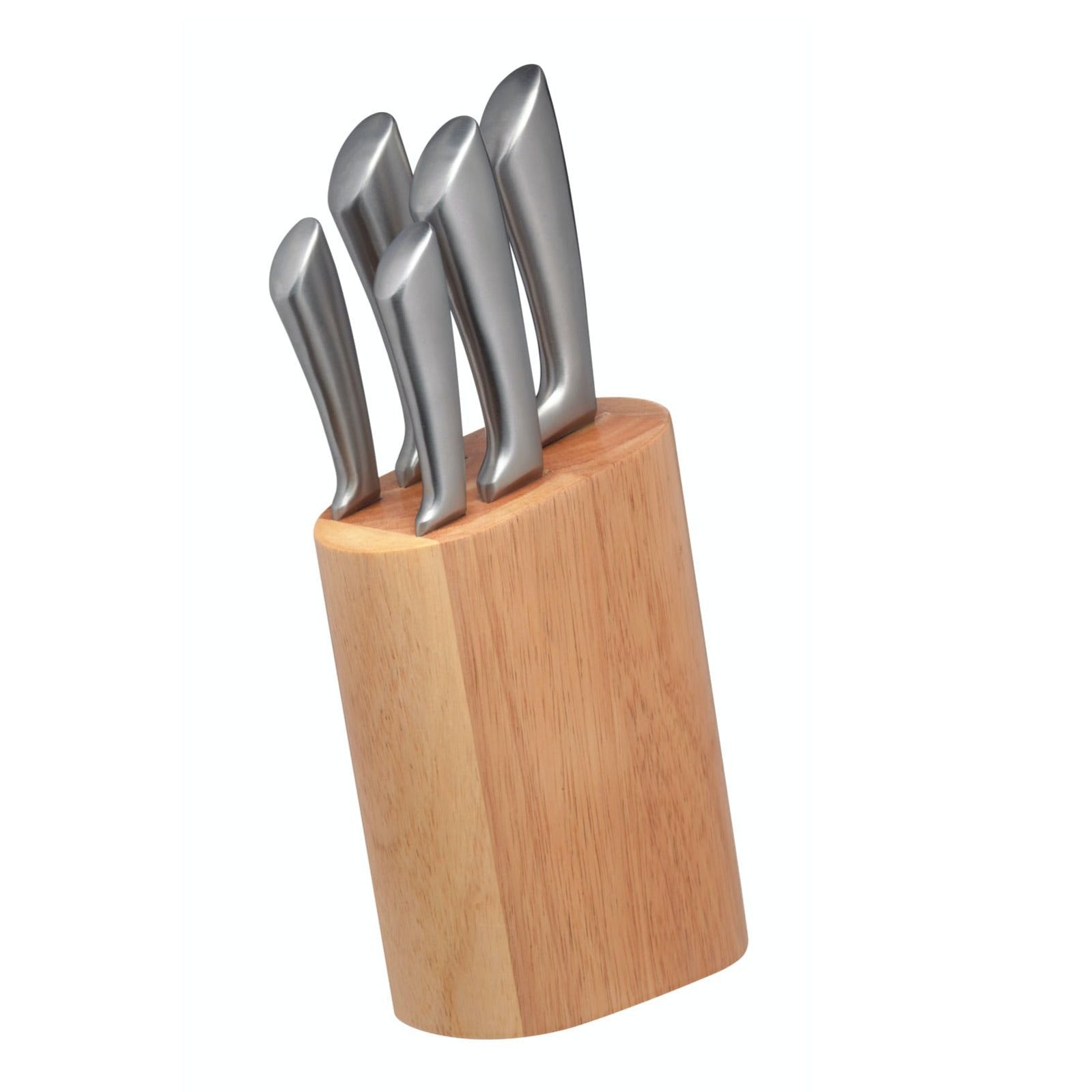 Premium 5-Piece Chef Knife Set with Acacia Wood Storage Block - Perfect for Home Cooking, Professional Kitchens & Gift Giving
