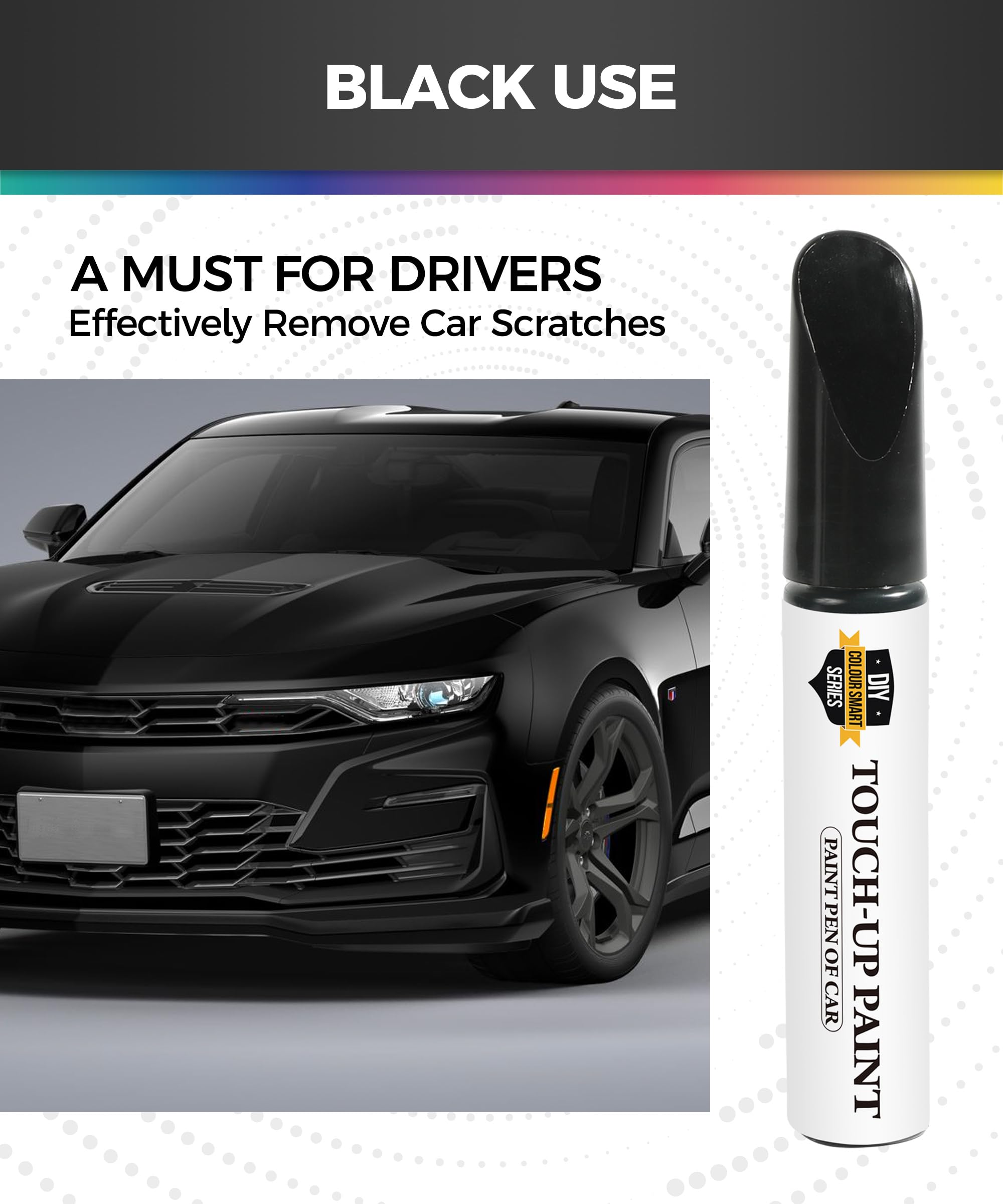 Car Paint Scratch Repair Kit - Touch Up Paint Pen for Cars, Auto Scratch Remover & Paint Pen for Erase Scratches (Black) | Perfect for DIY Car Scratch Fix, Small Paint Chip Repair & Vehicle Maintenance