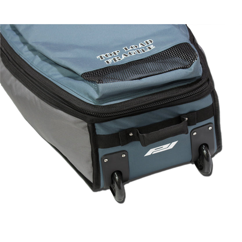 Premium Wheeled Longboard Travel Bag - Heavy Duty Coffin Style for 9'0 & 9'6 Surfboards (Fits 2-4 Boards) Navy/Gray - Perfect for Surf Trips & Air Travel Protection