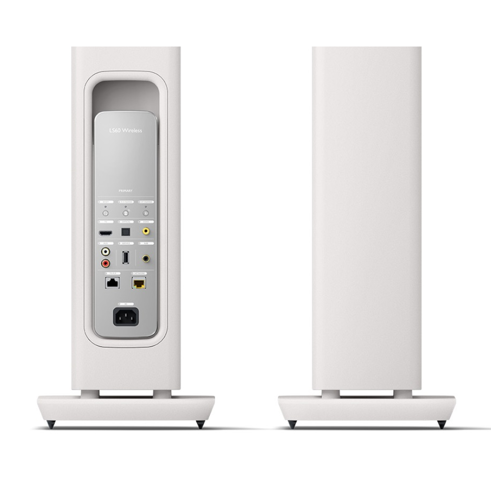 KEF LS60 Wireless Floorstanding Speakers & KC92 Subwoofer Bundle - Premium Hi-Fi Audio System for Home Theater & Music Listening