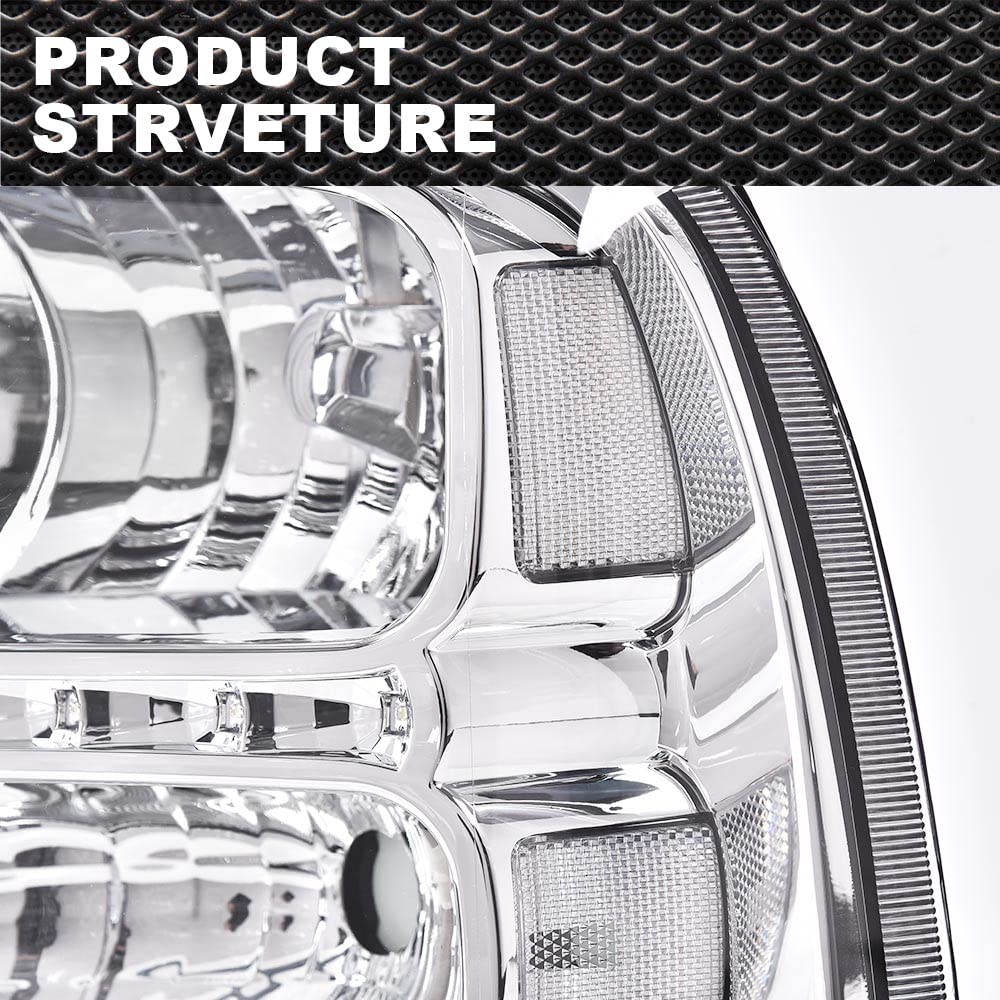 Ford Excursion F250 F350 LED Headlights - 2005-2007 Replacement for Super Duty Trucks - DRL Lamps for Night Driving