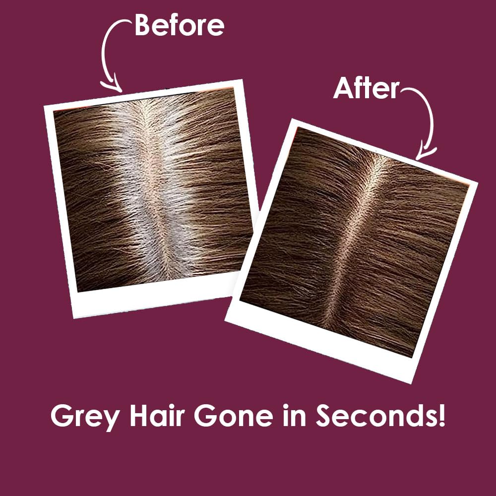 BEAUTYRELAY LONDON E Hair Ammonia-Free Natural Instant Hair Color Spray - Covers Gray & Black Hair Instantly, Easy to Use, Perfect Match & Blend for Brown Hair (1 Count) - Great for Touch-Ups, Root Coverage, and Quick Hair Color Fixes Between Salon Visits