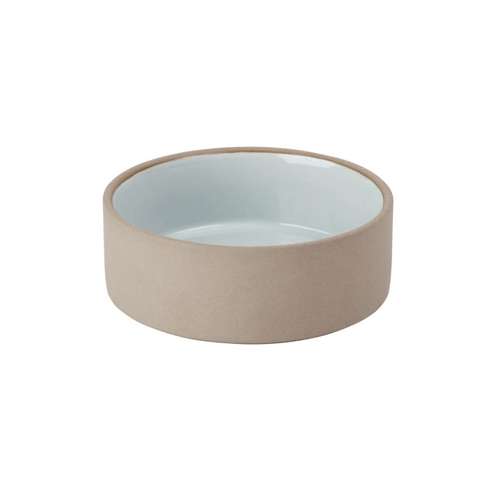 OYOY ZOO Sia Dog Bowl - Non-Slip Ceramic Pet Food Dish with Ice Blue Design - Small/Medium/Large Sizes - Perfect for Indoor/Outdoor Feeding & Water Station for Dogs & Cats