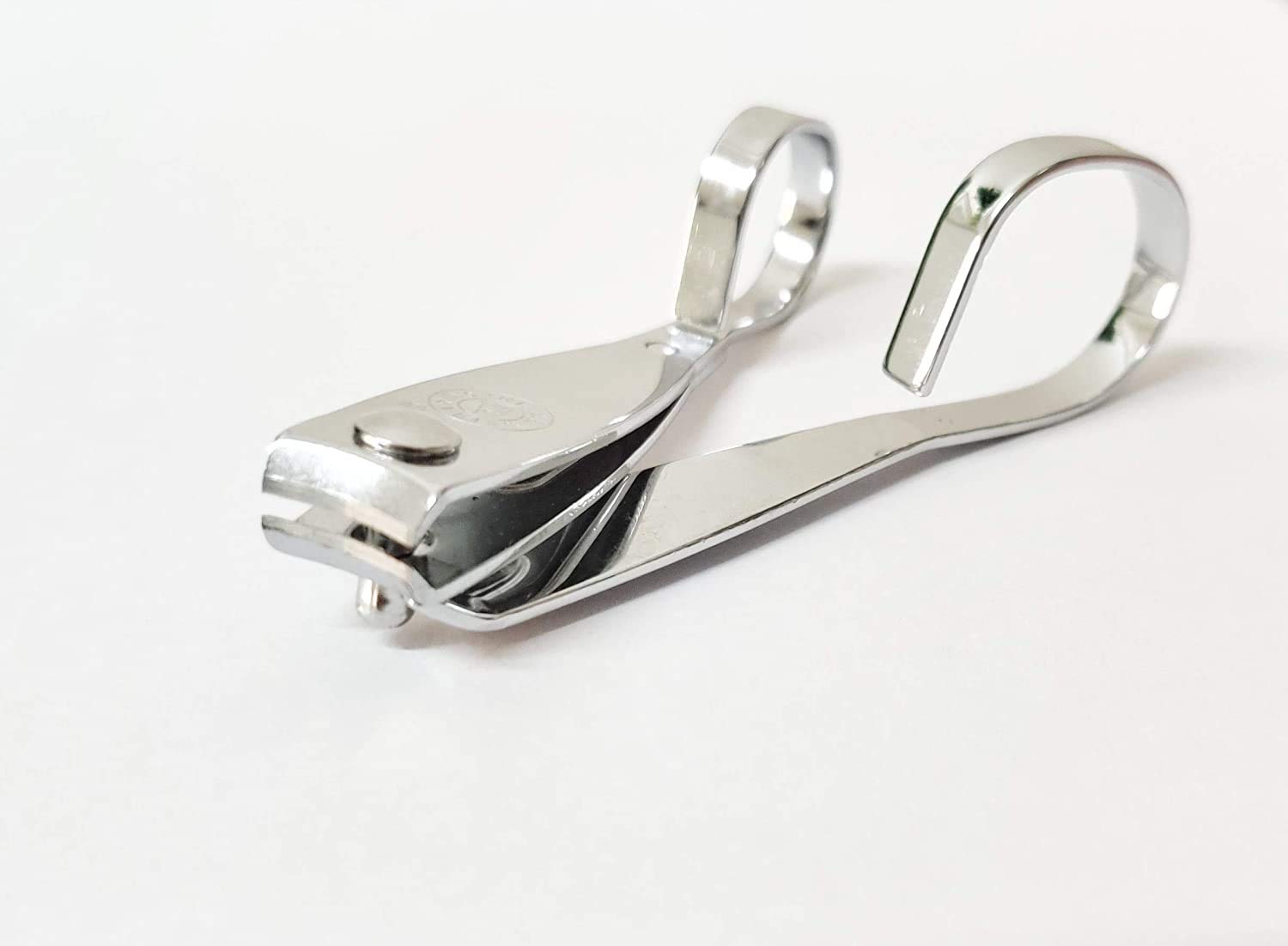 Premium Grip Toenail & Fingernail Clipper with Ergonomic Finger Holder - Sharp Stainless Steel Nail Cutter for Men & Women - Perfect for Travel, Home, and Salon Use
