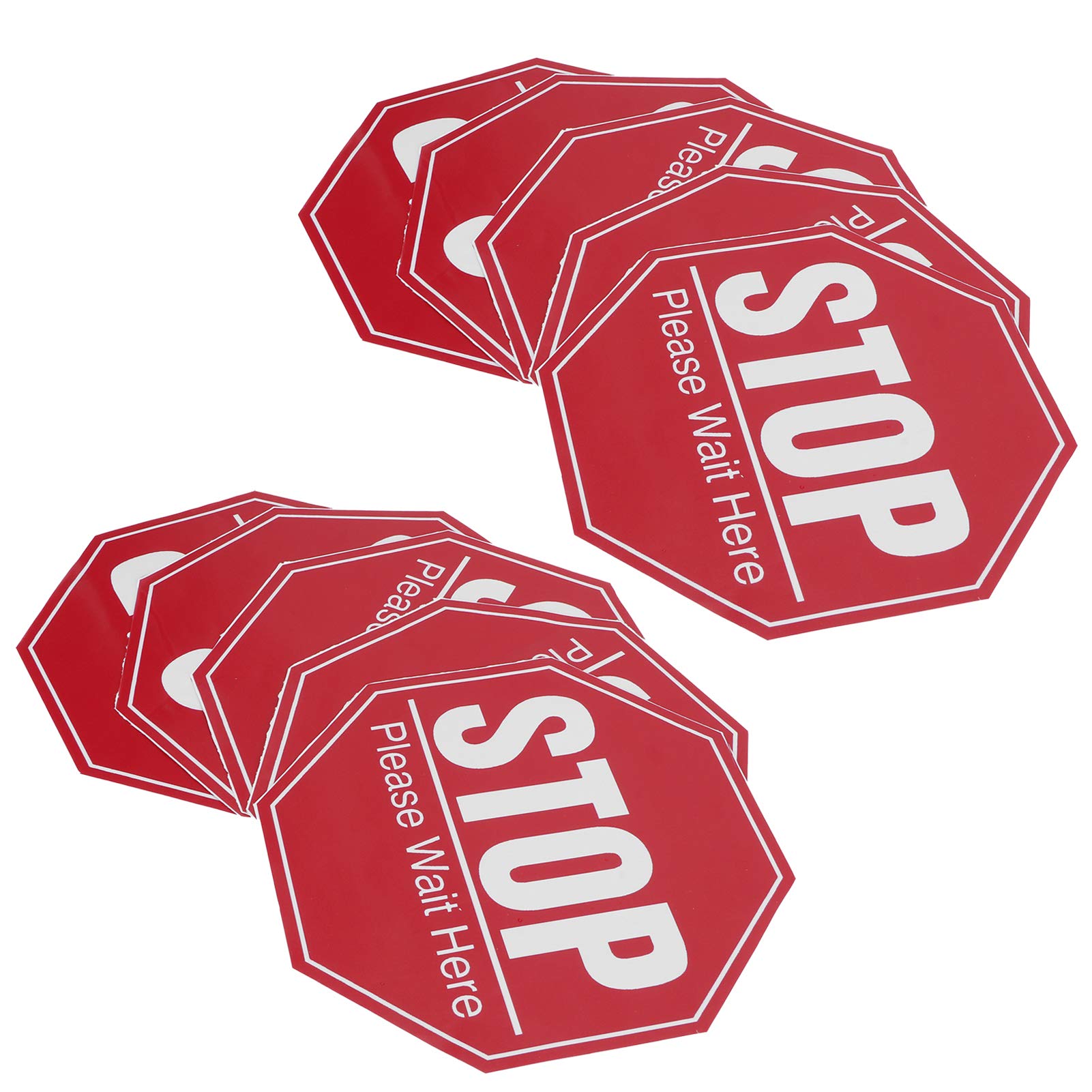 Social Distancing Floor Decals - 7.9x7.9 Inch PVC Warning Stickers for Public Spaces, Businesses, Restaurants & Retail Stores | Non-Slip Safety Signs for Crowd Control in Malls, Groceries & Pharmacies