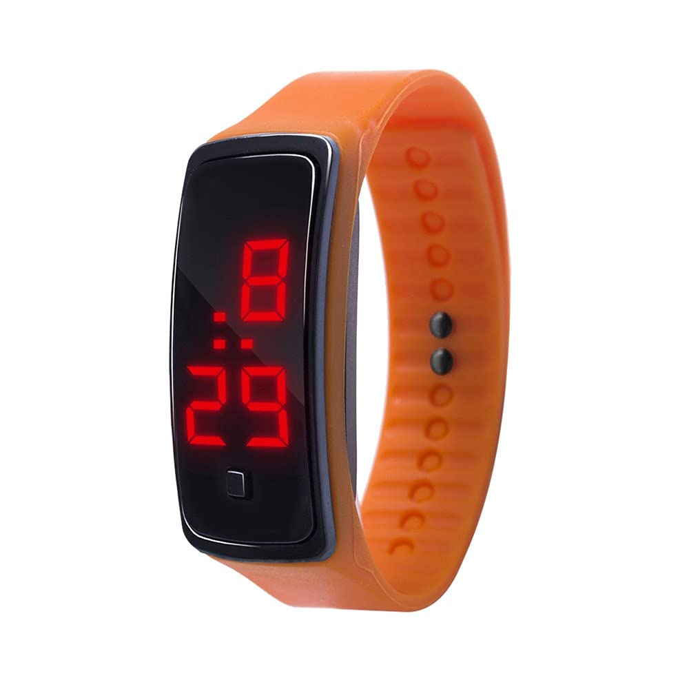 Kids Sports Watch - Digital LED Silicone Gel Watch with Leather Strap for Boys & Girls - Perfect for School, Running, and Outdoor Activities