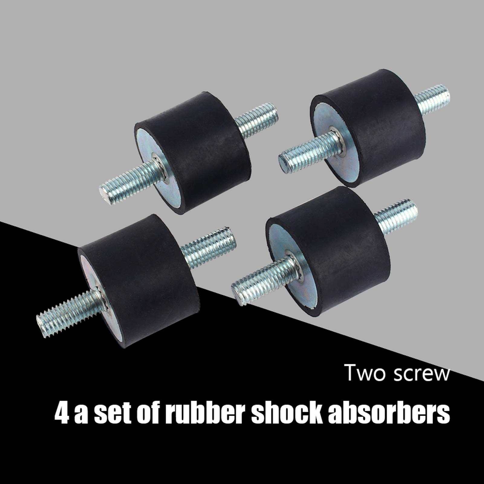 Keenso M10 40x30mm Rubber Vibration Isolator Mounts - Heavy Duty Anti-Vibration Shock Dampers for Air Compressor Pumps, HVAC Systems & Industrial Equipment (Set of 4)
