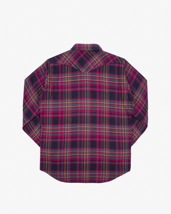 Iron Heart IHSH 403 11oz Ultra Heavy Flannel Line Check Western Shirt - Grey | Durable Workwear for Men, Outdoor Activities & Casual Style