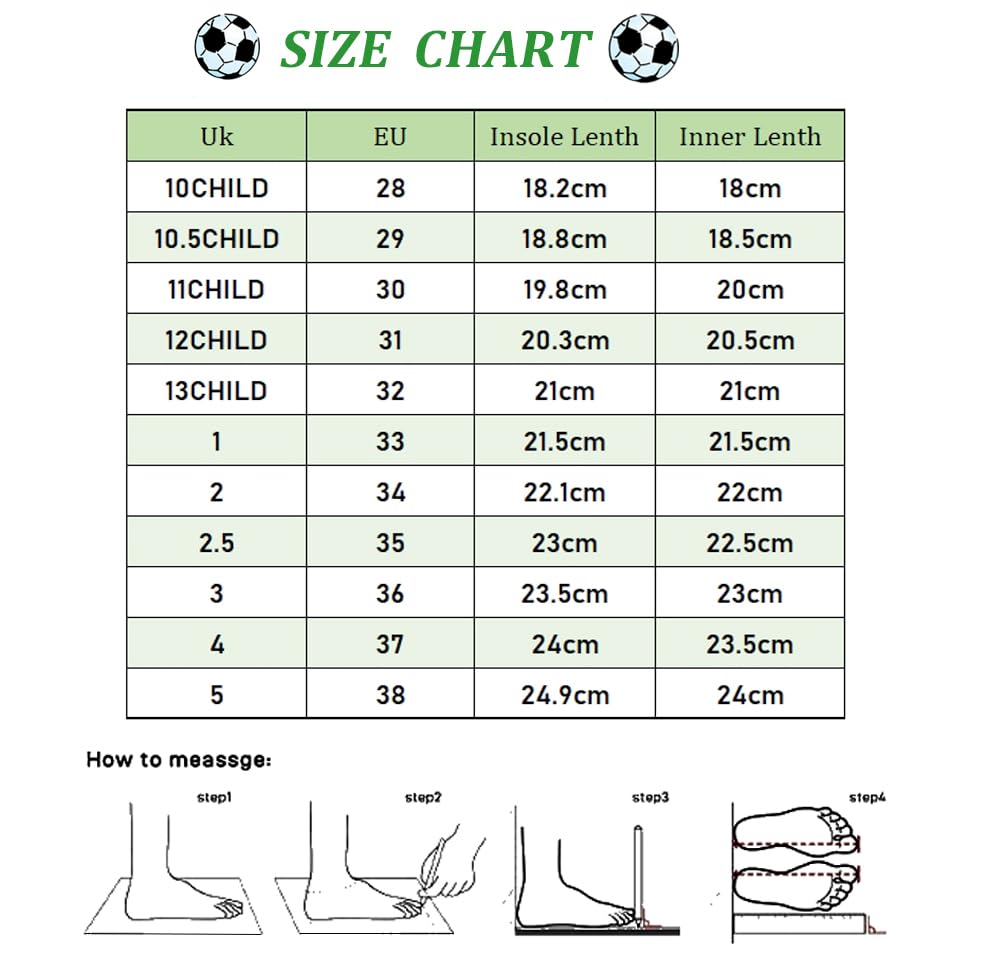 Boys Soccer Shoes for Kids - Football Boots for Outdoor Sports & Running
