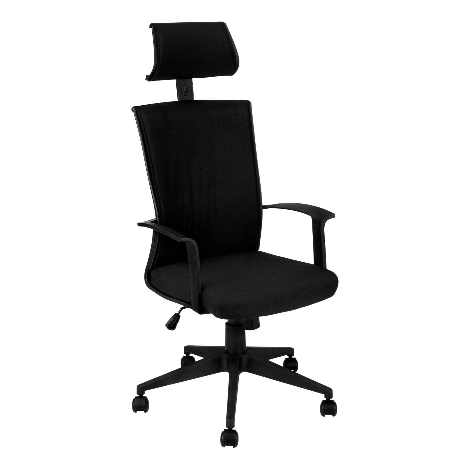 Monarch Specialties Executive High Back Office Chair with Adjustable Armrests & Headrest - Ergonomic Swivel Computer Desk Chair for Comfort - Black | Perfect for Home Office, Gaming & Workspaces