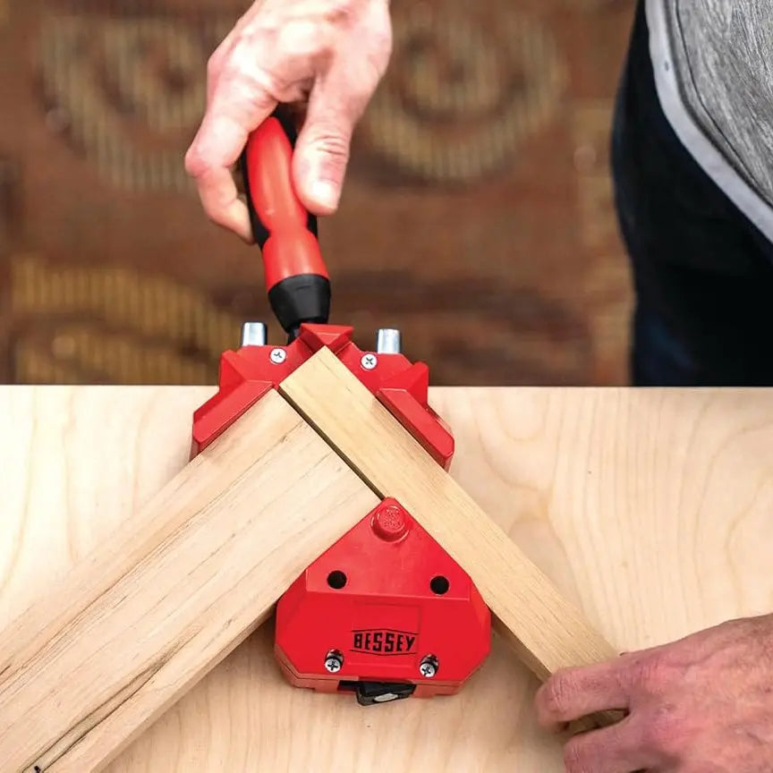 Bessey WS 3 2K Heavy Duty Angle Clamp - 90 Degree Right Angle Clamp for Woodworking, Metalworking & DIY Projects - Perfect for Cabinet Making, Framing & Furniture Assembly