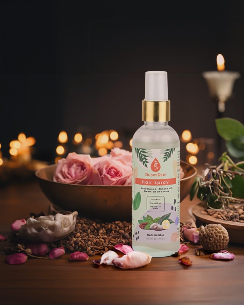 DuskyDew Revitalizing Hair Spray for Daily Use - Instant Detangling & Repair Treatment, Prevents Hair Breakage, Soothes Scalp, Lightweight Non-Greasy Formula for All Hair Types - Perfect for Styling, Frizz Control & Damaged Hair Care