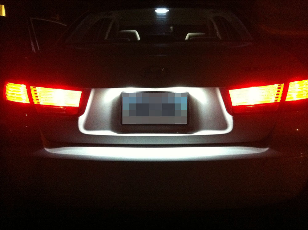 Direct Fit White LED License Plate Lights for 2011-2014 Hyundai Sonata i40 i45 - Bright & Durable Bulbs for Nighttime Visibility & Enhanced Style