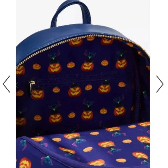Disney Loungefly Lilo & Stitch Glow in The Dark Halloween Mini Backpack for Trick or Treating - Cute Cosplay Accessory for Disney Fans & Halloween Costumes
