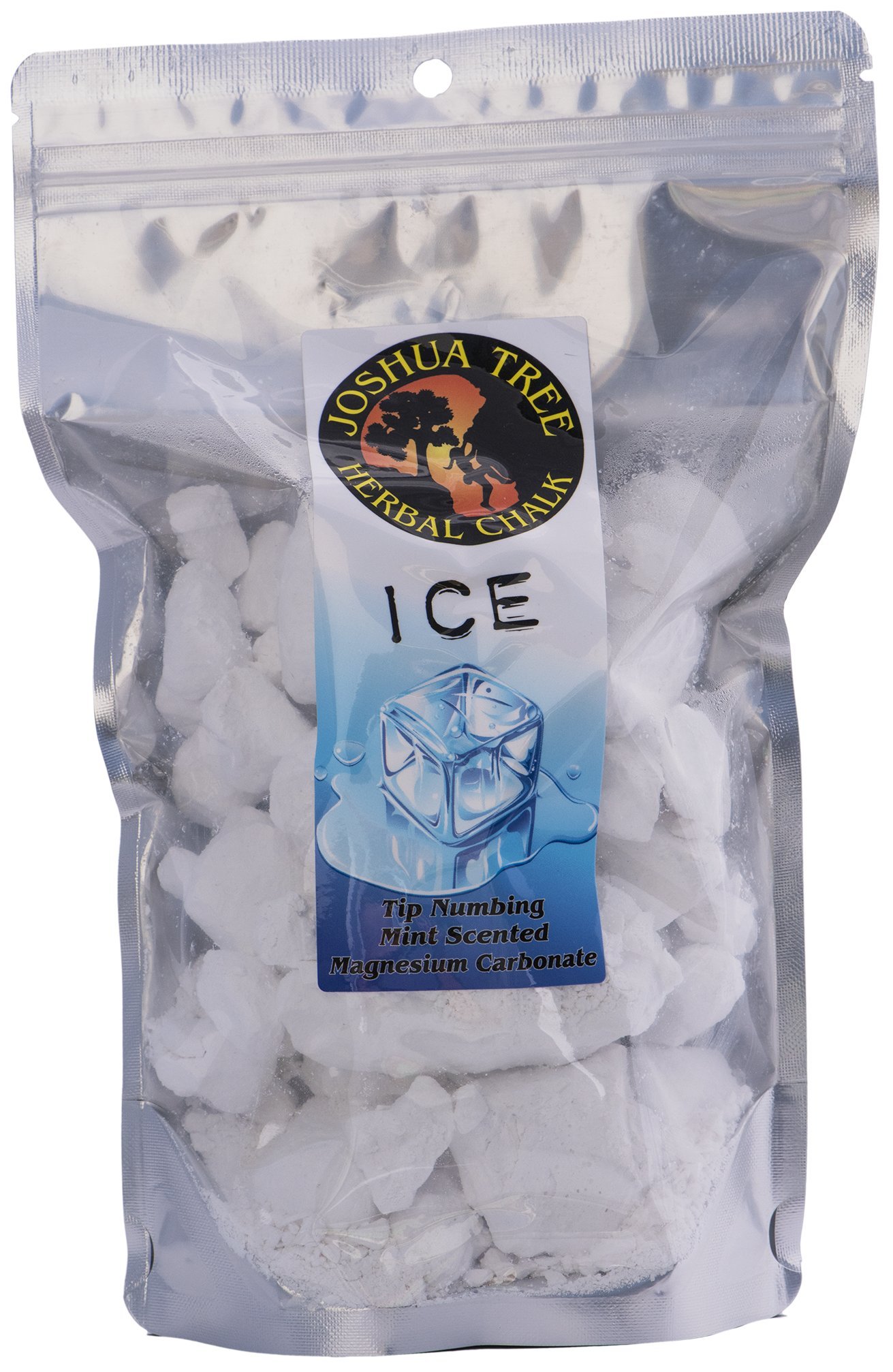 Premium Joshua Tree Herbal Loose Chalk for Rock Climbing & Gymnastics - Natural Mint Scented Ice Formula | Enhances Grip for Bouldering, Weightlifting & Fitness Training