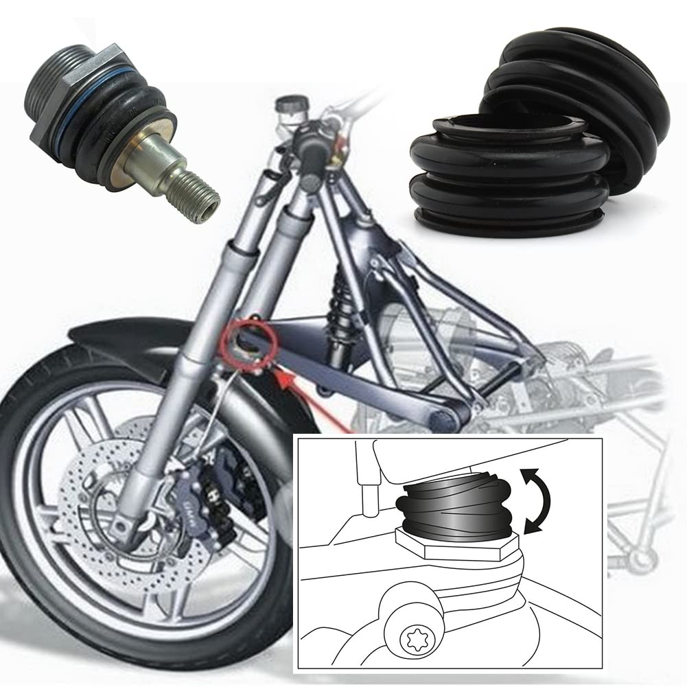 BMW R1100GS R1150GS R1200GS Adventure Telelever Ball Joint Rubber Boot Cover - Replacement Suspension Dust Seal Protector for Off-Road Motorcycle Riding & Adventure Touring
