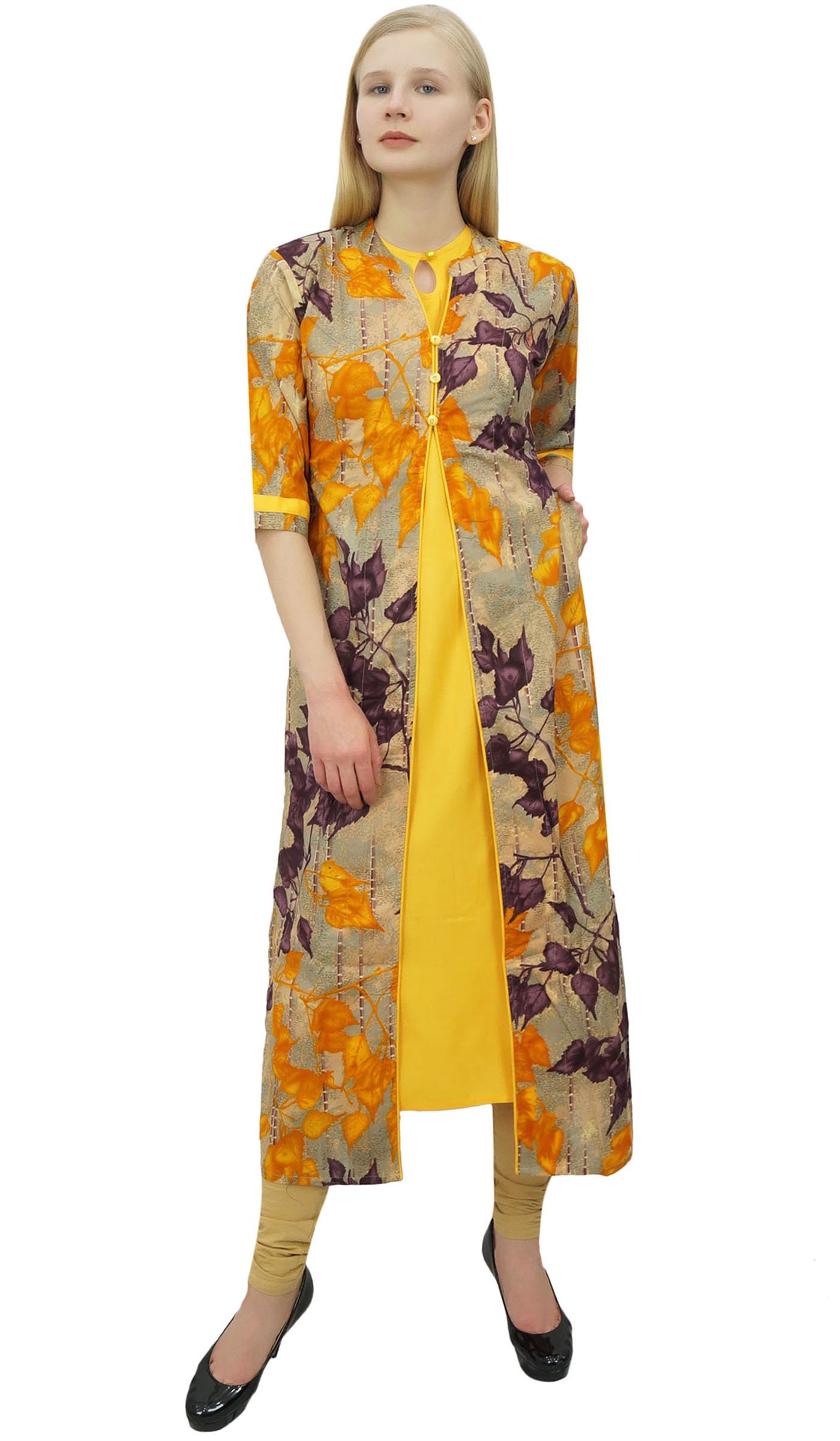 Stylish Women's 2-Piece Kurta Set with Jacket - Indian Designer Ethnic Dress for Parties & Festivals | Perfect for Diwali, Weddings & Cultural Events