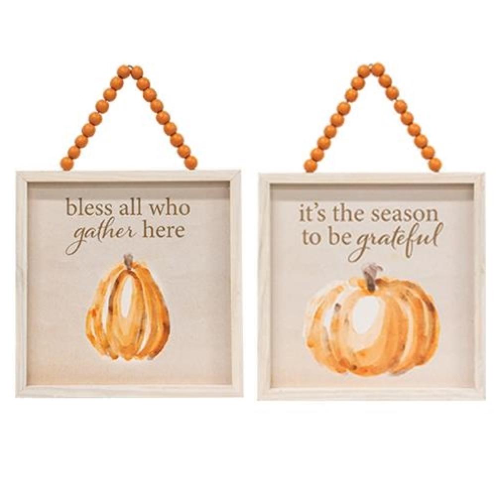 Bless All Beaded Wall Sign - 2 Pack Assorted Colors - Home Decor for Bedroom, Living Room & Office