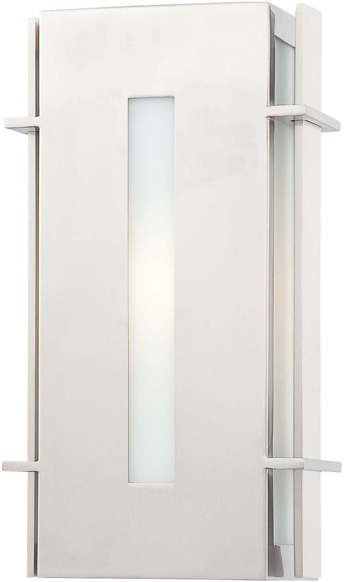 Minka Lavery Modern Outdoor Wall Light 72121-144-PL Colva Exterior Pocket Sconce Lantern - 13W Fluorescent Steel Fixture for Porch, Patio & Garden Lighting