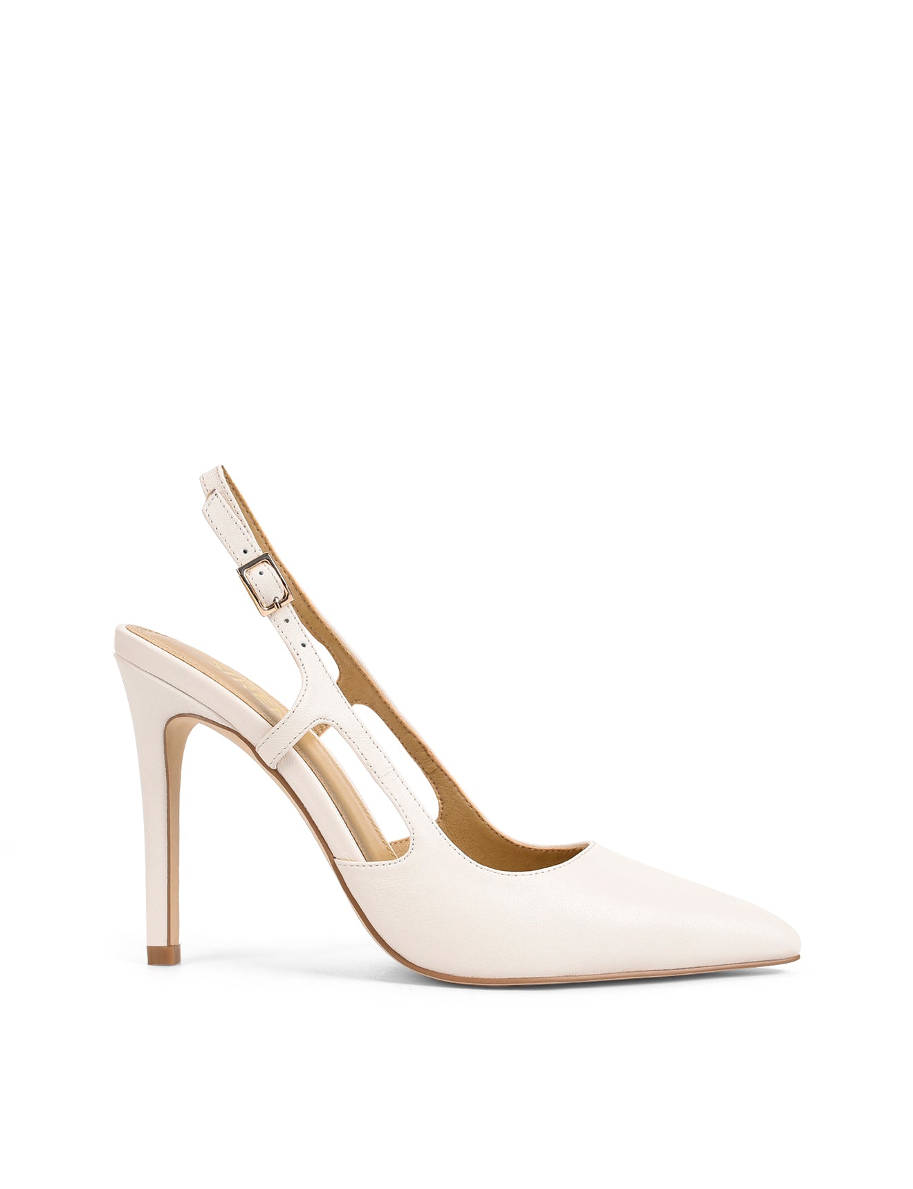Cipriani Women's Stiletto High Heel Pumps - Chalk White Genuine Leather Dress Shoes for Wedding, Party & Evening Events