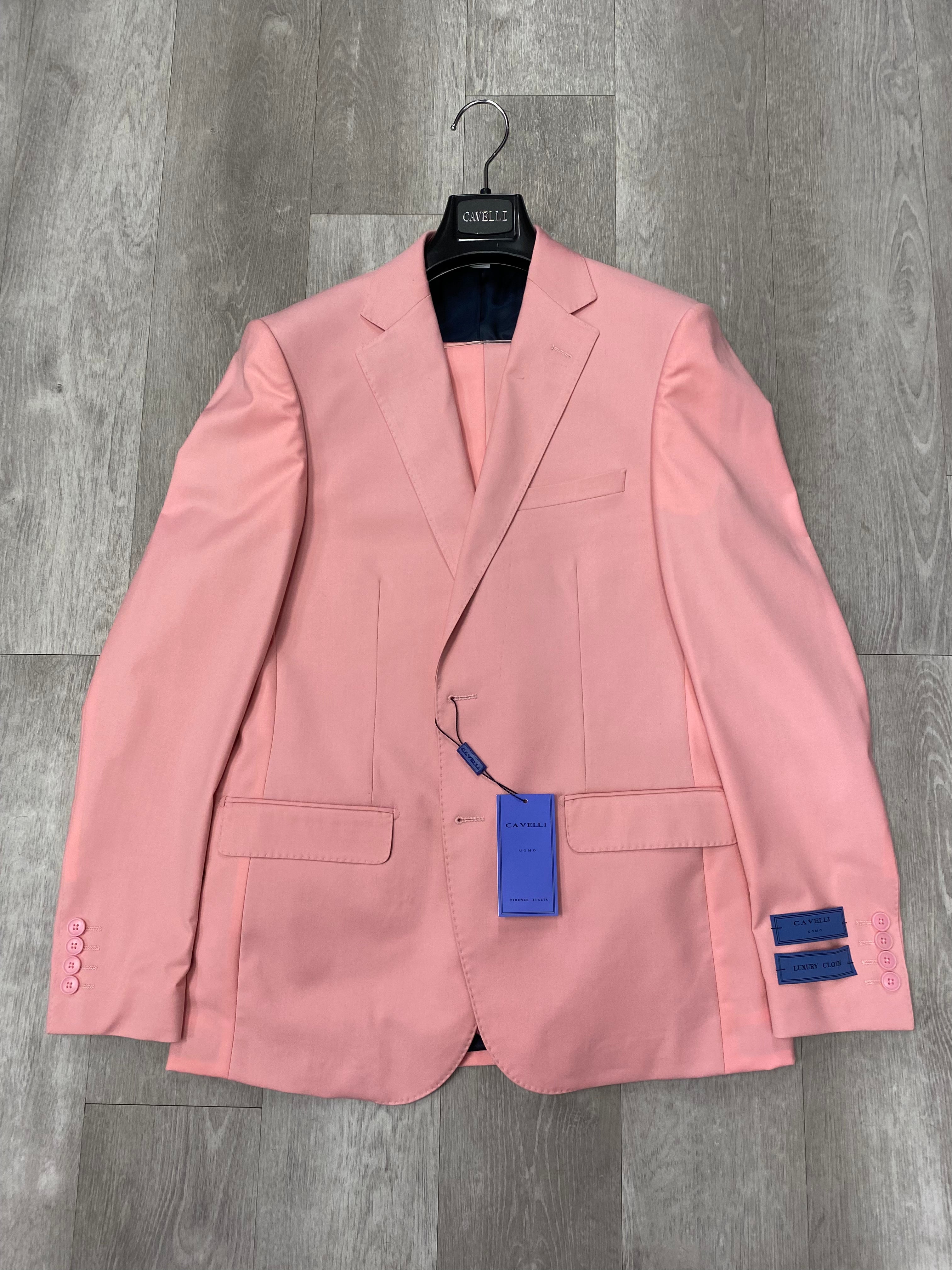 Cavelli Uomo Porto Slim Fit Men's Suit 3488/2 in Pink | Formal Business Attire & Wedding Suit | Final Sale No Returns