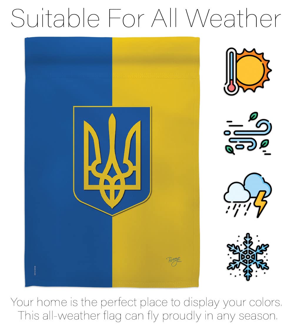 Ukraine Garden Flag Set with Stand - Double-Sided Yard Decor Gift