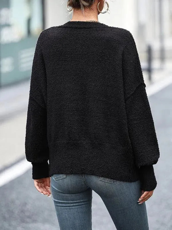 Women's V-Neck Button Cardigan Sweater - Soft & Stylish Knitwear for Casual Wear, Office & Layering