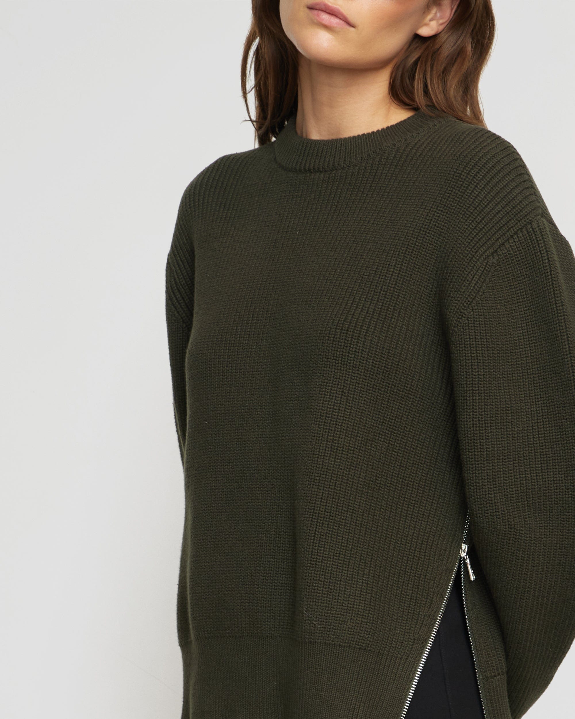 Organic Cotton Side Zip Sweater for Women - Soft Comfortable Pullover with Zipper Detail - Perfect for Casual Wear, Layering & Outdoor Activities