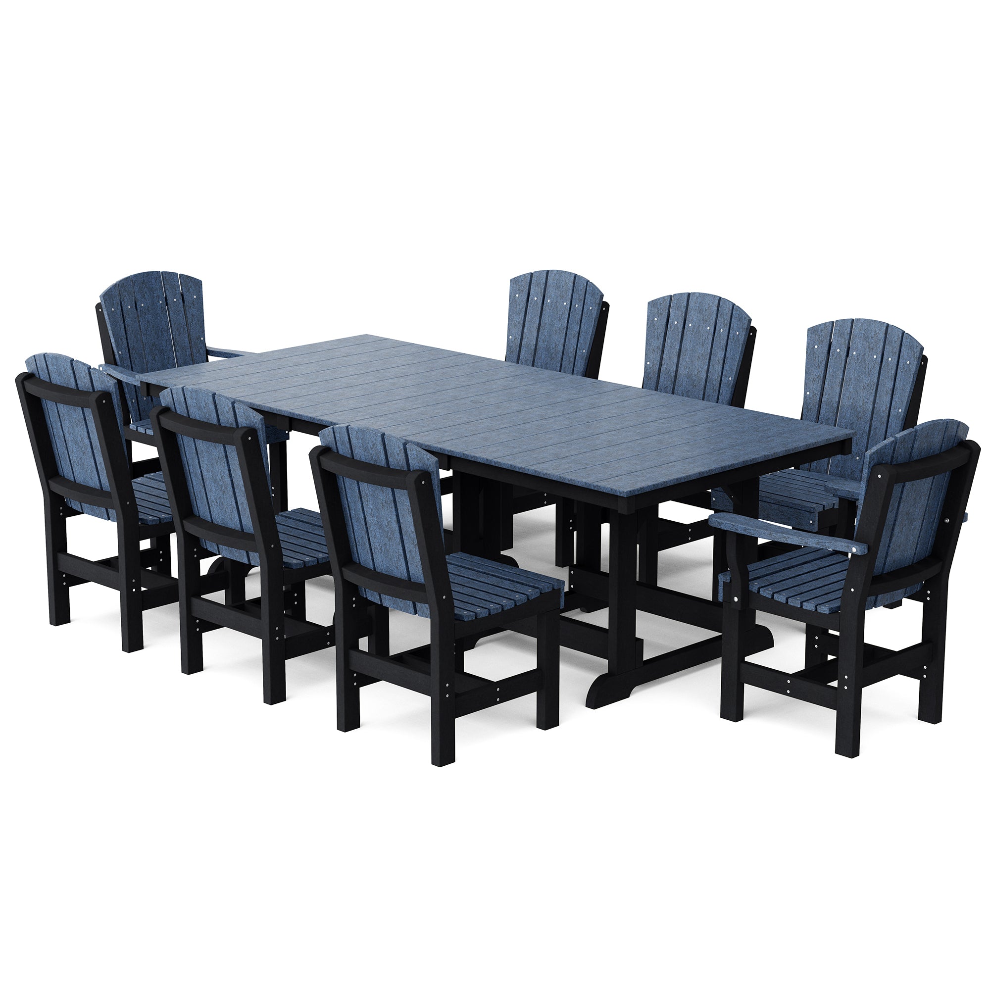 Heritage 9-Piece 44x94 Inch Dining Table Set - Perfect for Family Gatherings, Dinner Parties & Formal Dining Rooms