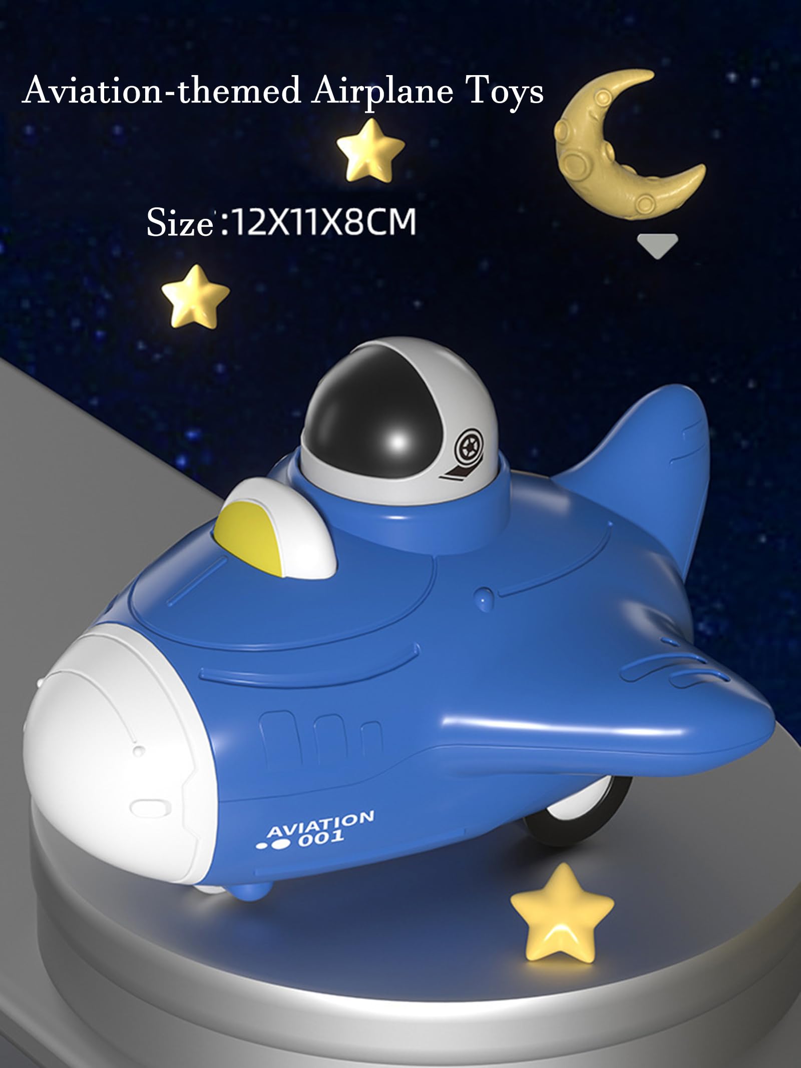 **4-Piece Space Rocket Toy Set for Toddlers 1-3 Years - Inertia & Friction Powered Spaceship with Astronauts - Early Learning STEM Toys for Boys & Girls - Perfect for Playtime, Birthday Gifts & Preschool Education**