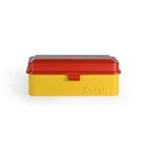 Kodak Steel 120 & 135 Film Storage Case - Red Lid Yellow Body for Photography Enthusiasts | Perfect for Film Protection & Organization at Home or Studio