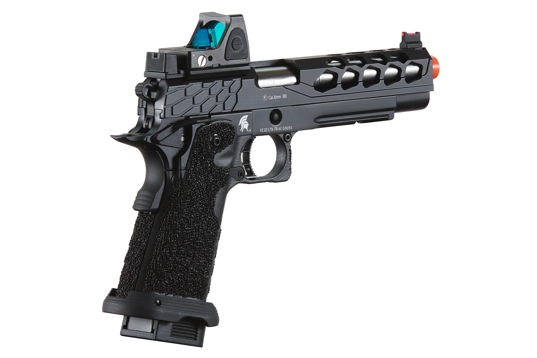 Lancer Tactical STRYK Hi-Capa 5.1 Gas Blowback Airsoft Pistol with Red Dot Sight - High Performance Airsoft Gun for Competitive Shooting & Tactical Training