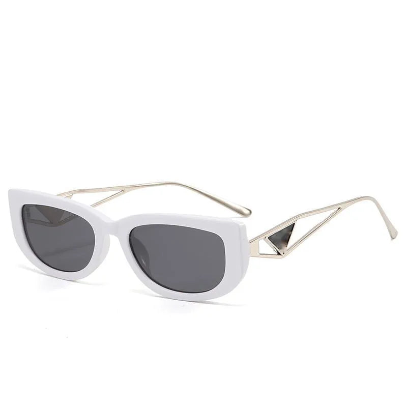 Stylish White Designer Sunglasses for Women - UV Protection & Fashionable Shades for Outdoor Activities, Beach, and Summer Style