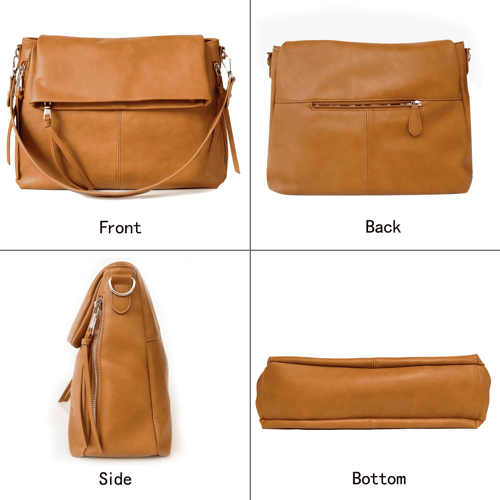Vegan Leather Hobo Crossbody Bag for Women - Large Tote Purse with Wide Strap, Perfect for Work, Travel & Everyday Use