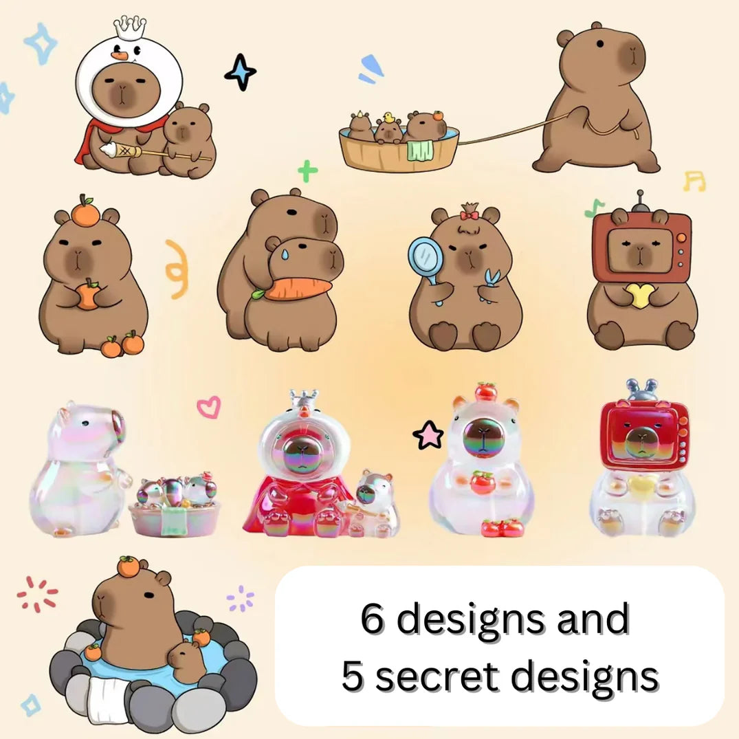 Capybara Vol. 1 Collectible Blind Box Toy - Cute Animal Figure Surprise Gift for Kids & Adults - Perfect for Party Favors, Desk Decor, and Collectors Display