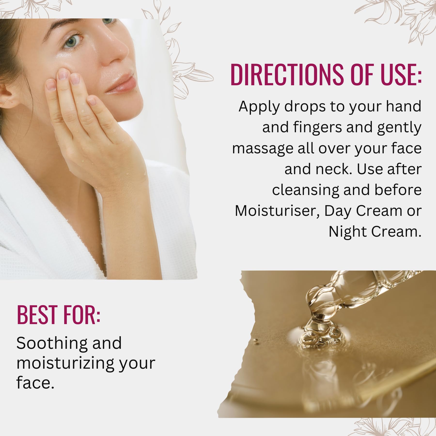 Manuka Lane Nourishing Face Oil with Sweet Almond Oil, Rosehip & Manuka Oil - Soothe & Moisturize Dry Skin | Best for Nighttime Skincare & Anti-Aging Routine