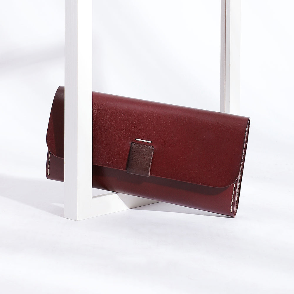 Handmade Genuine Leather Long Bifold Wallet for Women - Slim RFID Blocking Wallet with Multiple Card Slots & ID Window - Perfect for Everyday Use, Travel, and Gift Giving