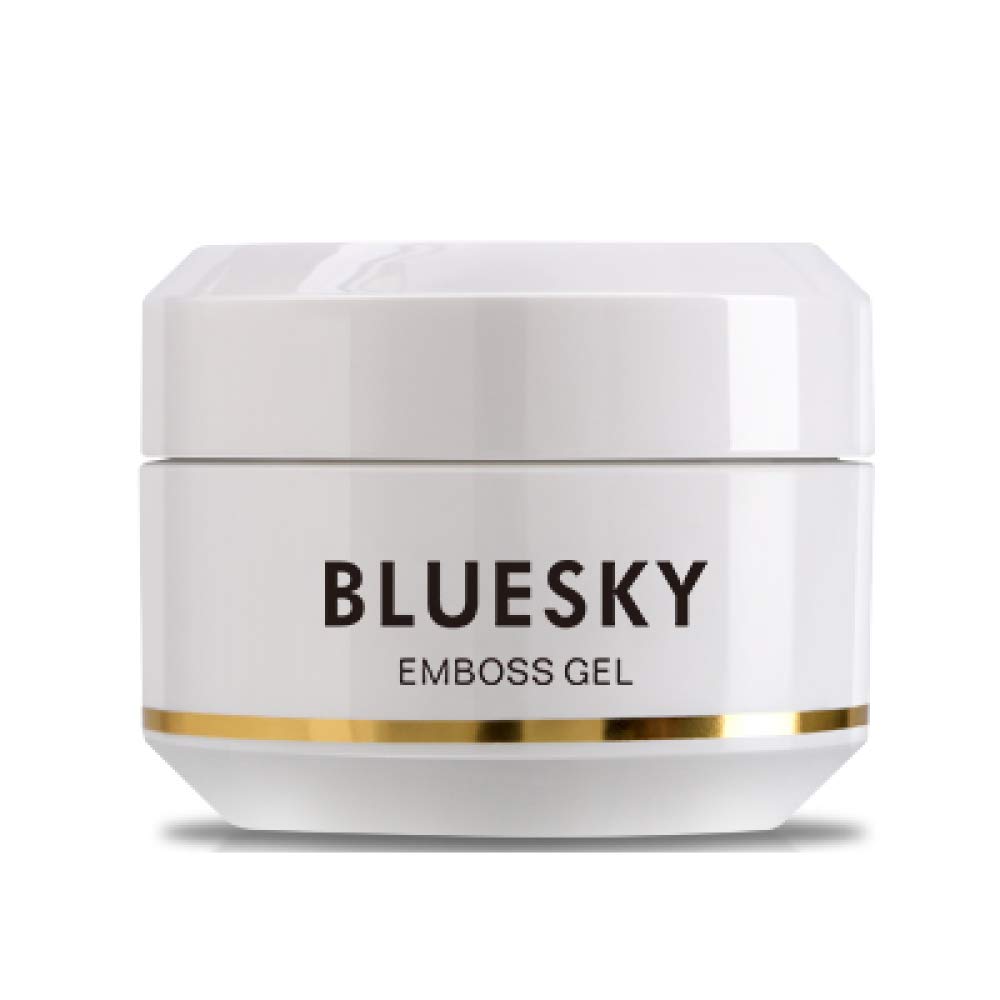 Bluesky UV Gel Emboss Carving Gel for Nail Art - White 02 (8ml) | Professional Nail Design & 3D Sculpting | Requires UV/LED Lamp Curing | Perfect for Salon, Home Manicure & Nail Art Enthusiasts