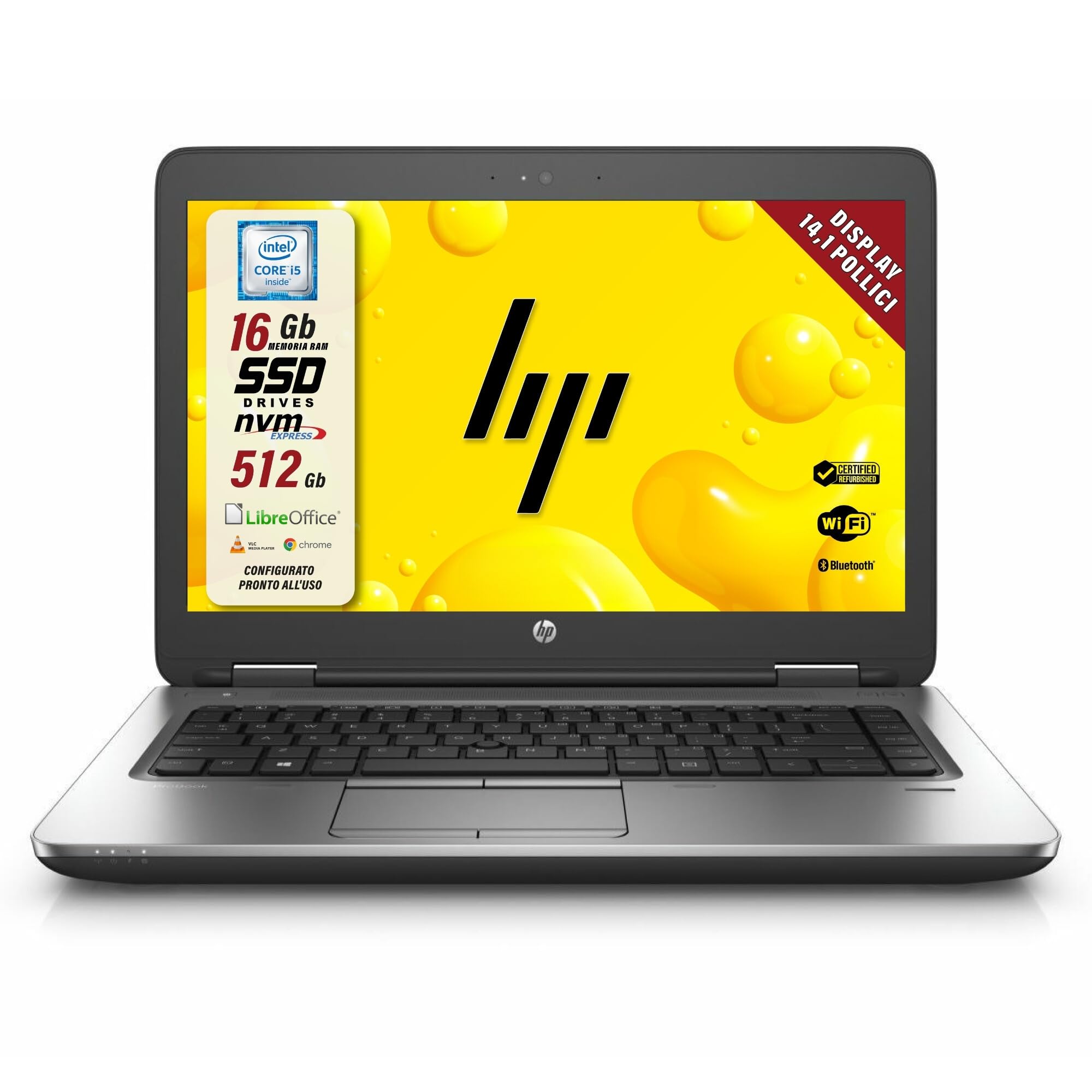 Refurbished HP 640 G2 Laptop - Intel Core i5-6th Gen, 14