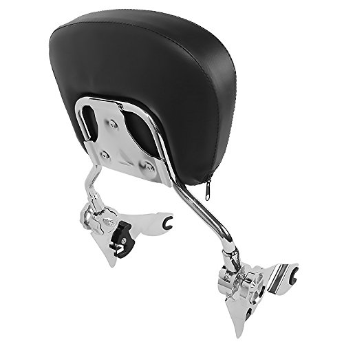 Detachable Adjustable Chrome Sissy Bar for Harley Davidson Touring Models 2009 & Newer | Motorcycle Passenger Backrest | Perfect for Long Rides & Road Trips